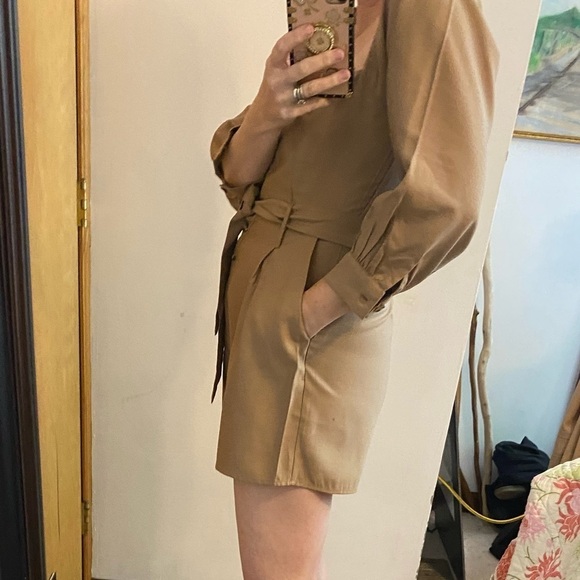 Forever21 Khaki Safari Style Shorts Romper - Picture 3 of 14